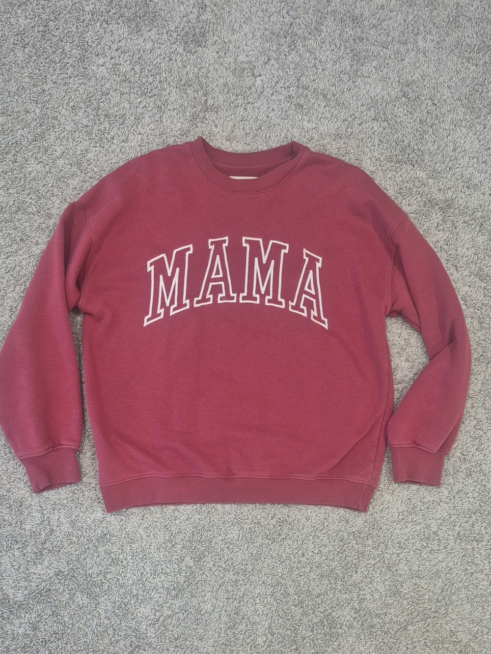 MAMA Graphic Sweatshirt in Maroon
